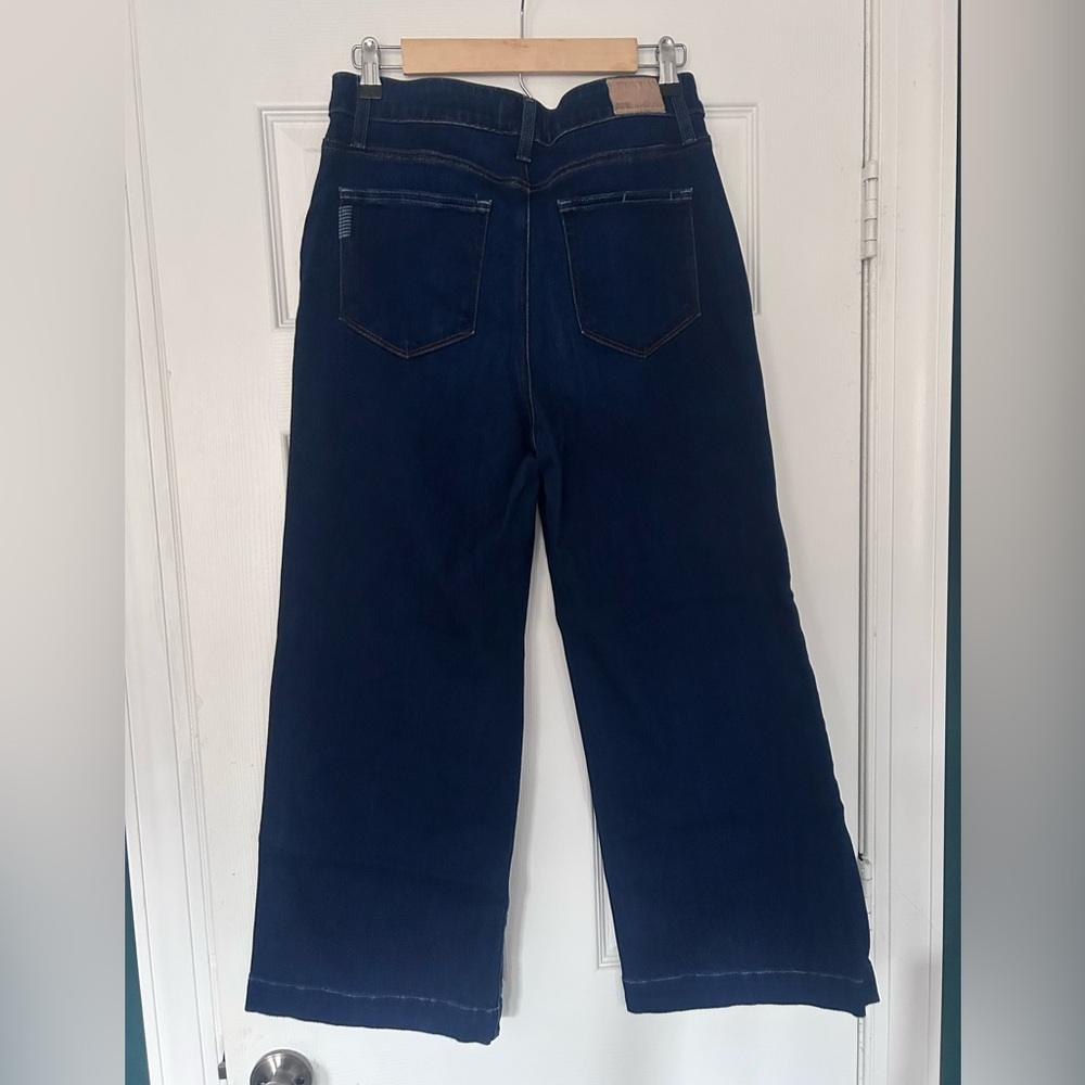 Paige ‘Anessa’ Wide Leg Crop Denim-size 30 - Picture 2 of 9